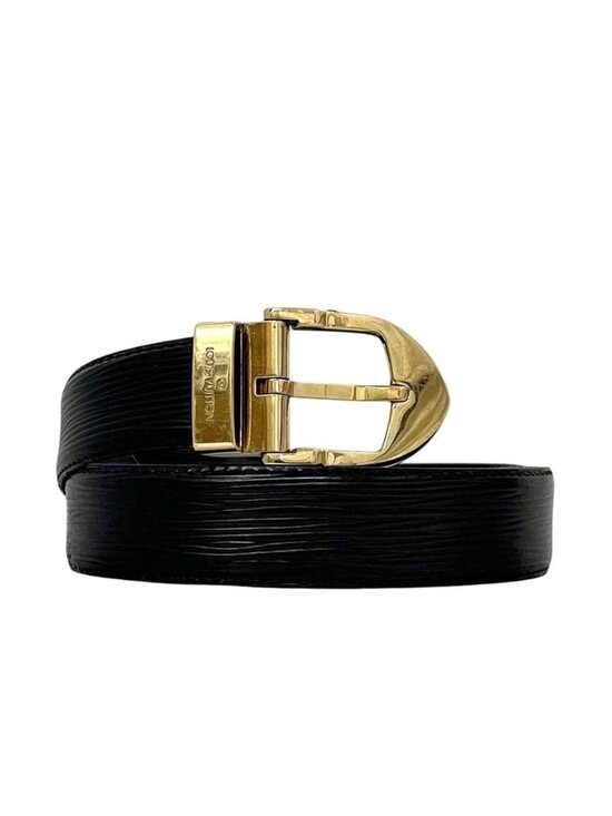 Louis Vuitton Belt Ceinture Classic Black Noir Epi Waist 88 cm 30 main image 8